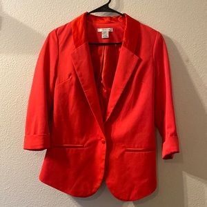 Swoon bright red one button blazer size small
